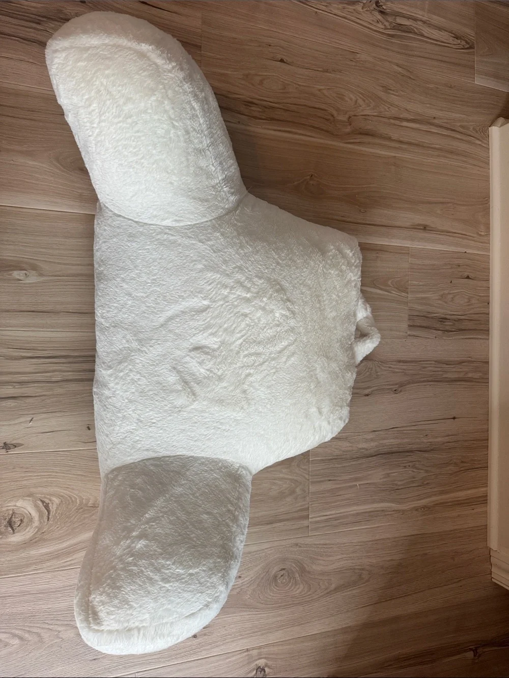 Cream Plush Armrest Pillow - Soft Support